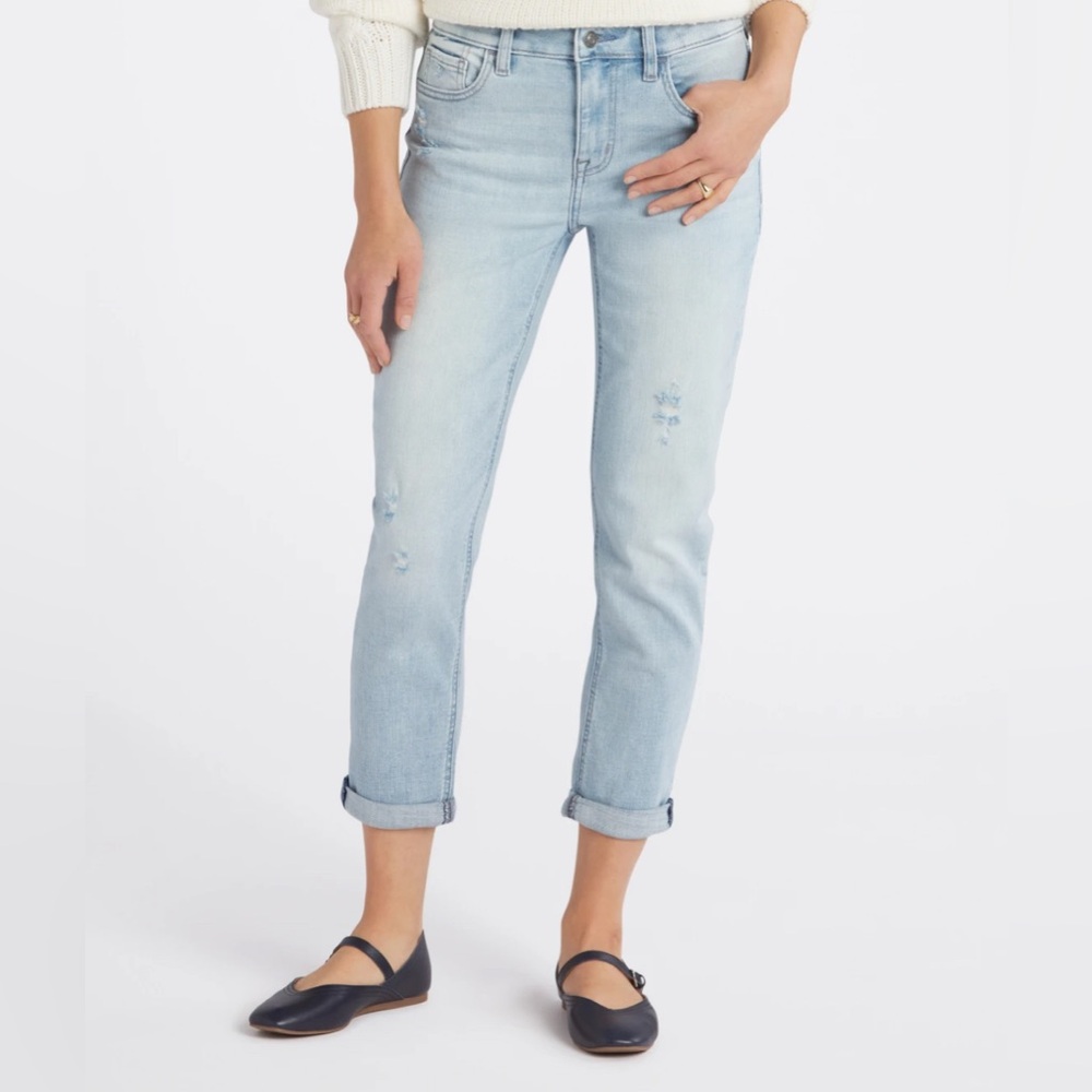 Studio Blue Casey Mid-rise Cropped Relaxed Straight Jean